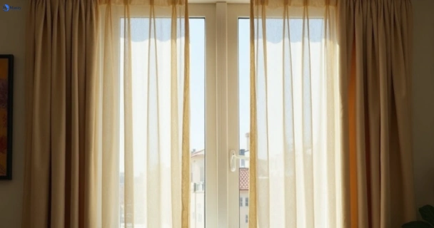 Dull dusty drapes in farmborough-heights-nsw before professional cleaning